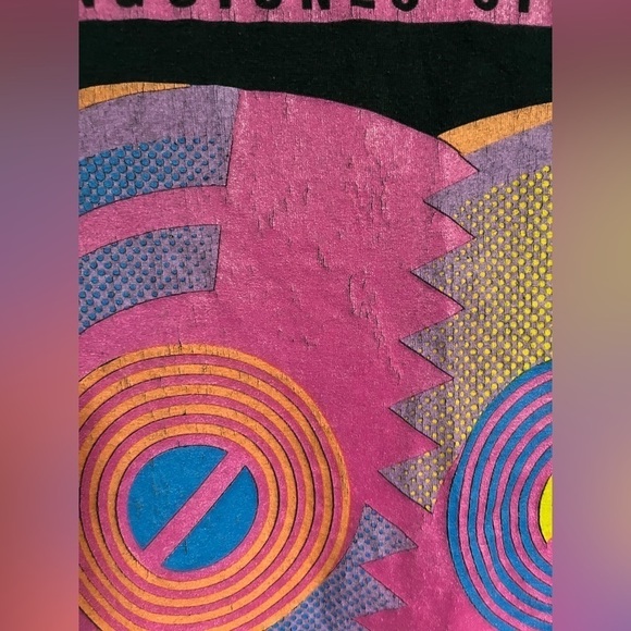 VINTAGE Rolling Stones Steel Wheels North American Tour 1989 Concert Tee Size L - Picture 6 of 8